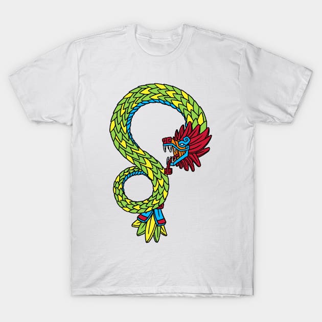 Quetzalcoatl Aztec Mayan Feathered Serpent Toltec Inca Gift T-Shirt by Alex21